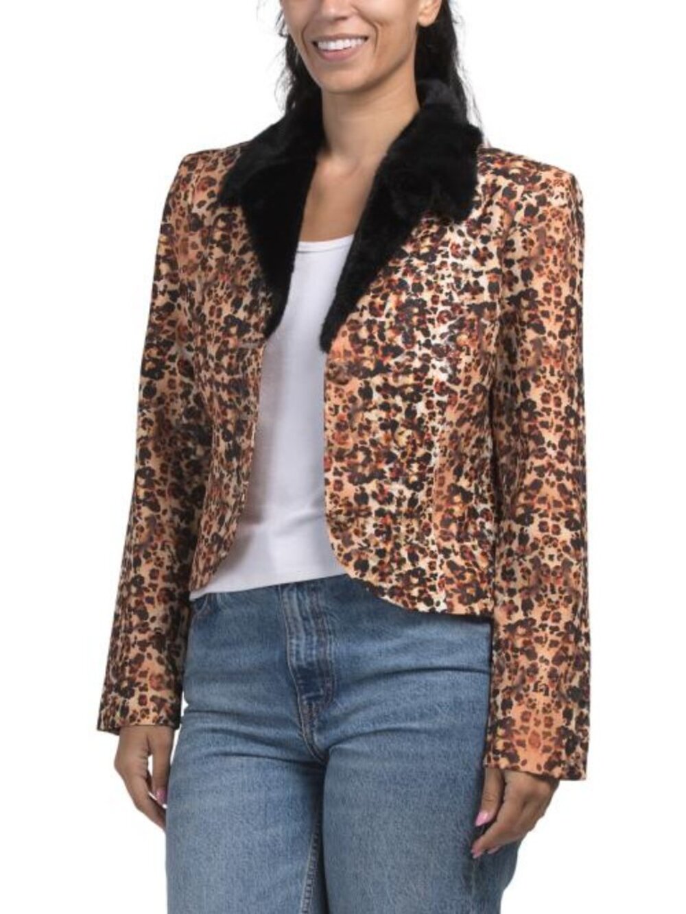 ALEXIA ADMOR Sabrina Fitted Blazer Jacket With Retro Collar